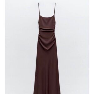 Zara Chocolate Brown Maxi Dress